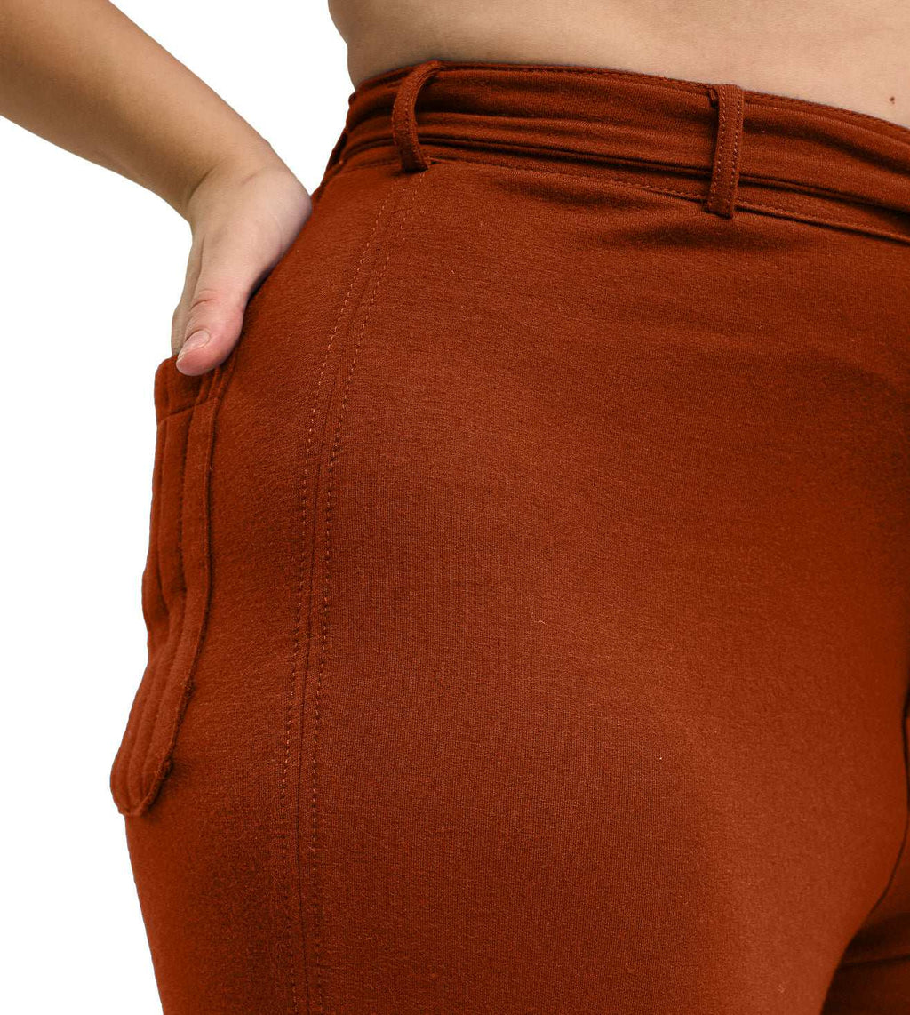 Modal Fleece Paperbag Trousers - Marvel
