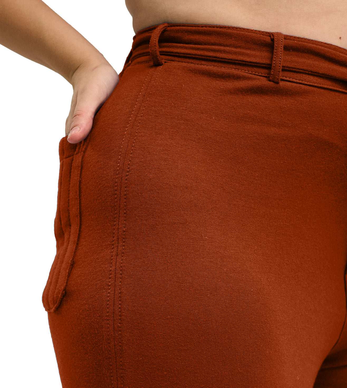 Modal Fleece Paperbag Trousers - Marvel