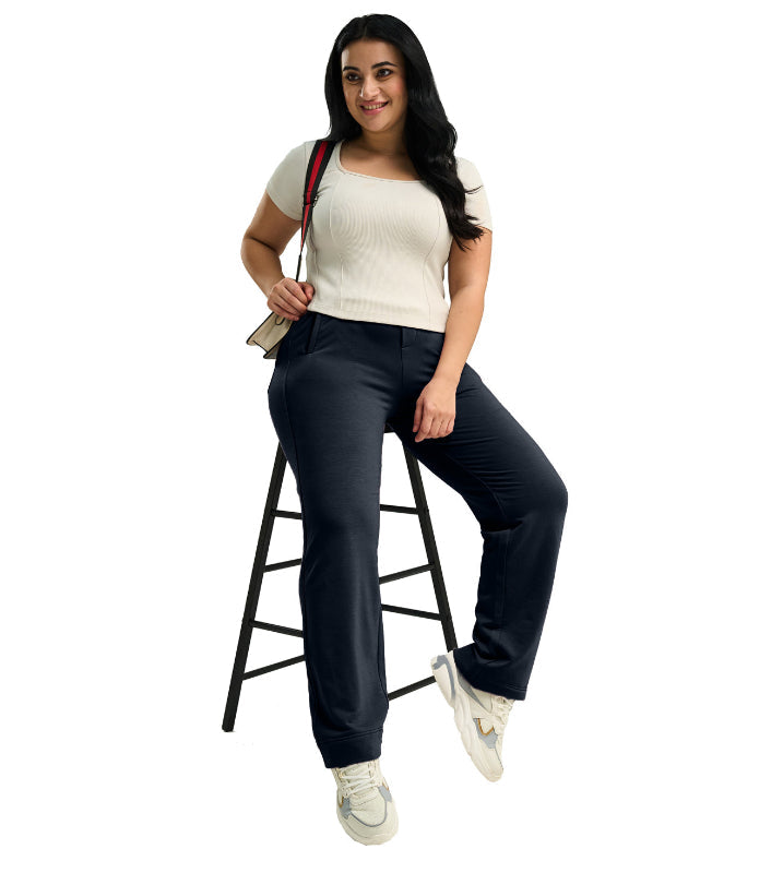 Modal Fleece Straight Fit Smart Casual Track Pants - Marvel