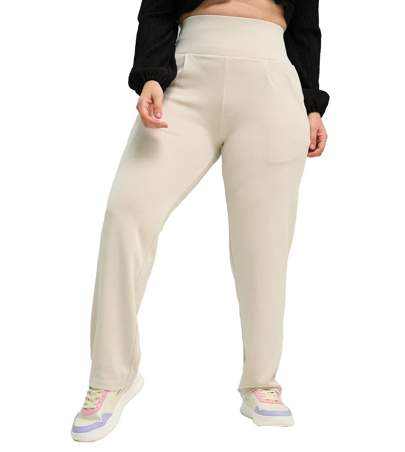 Modal High Waisted Smart Casual Pants - Marvel