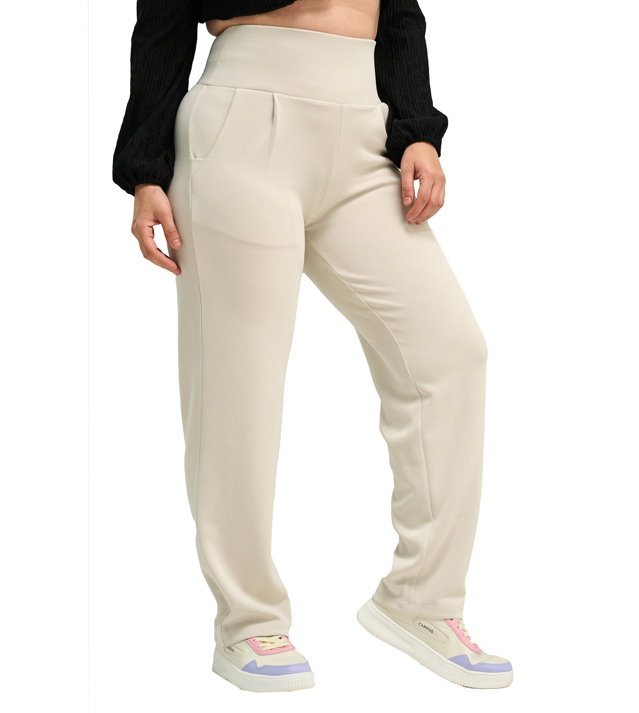 Modal High Waisted Smart Casual Pants - Marvel