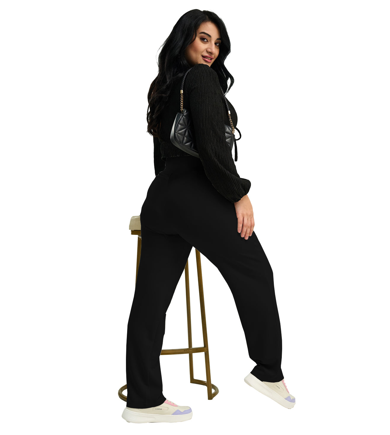 Modal High Waisted Smart Casual Pants - Marvel