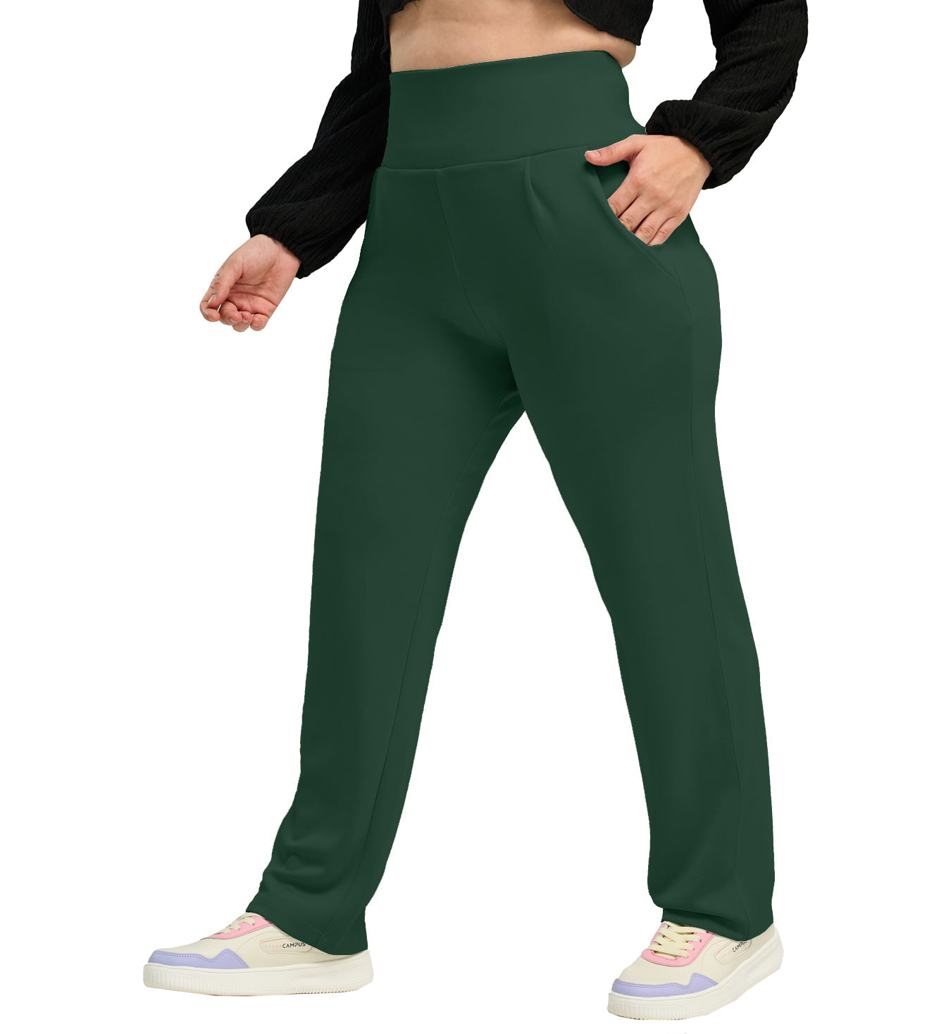Modal High Waisted Smart Casual Pants - Marvel
