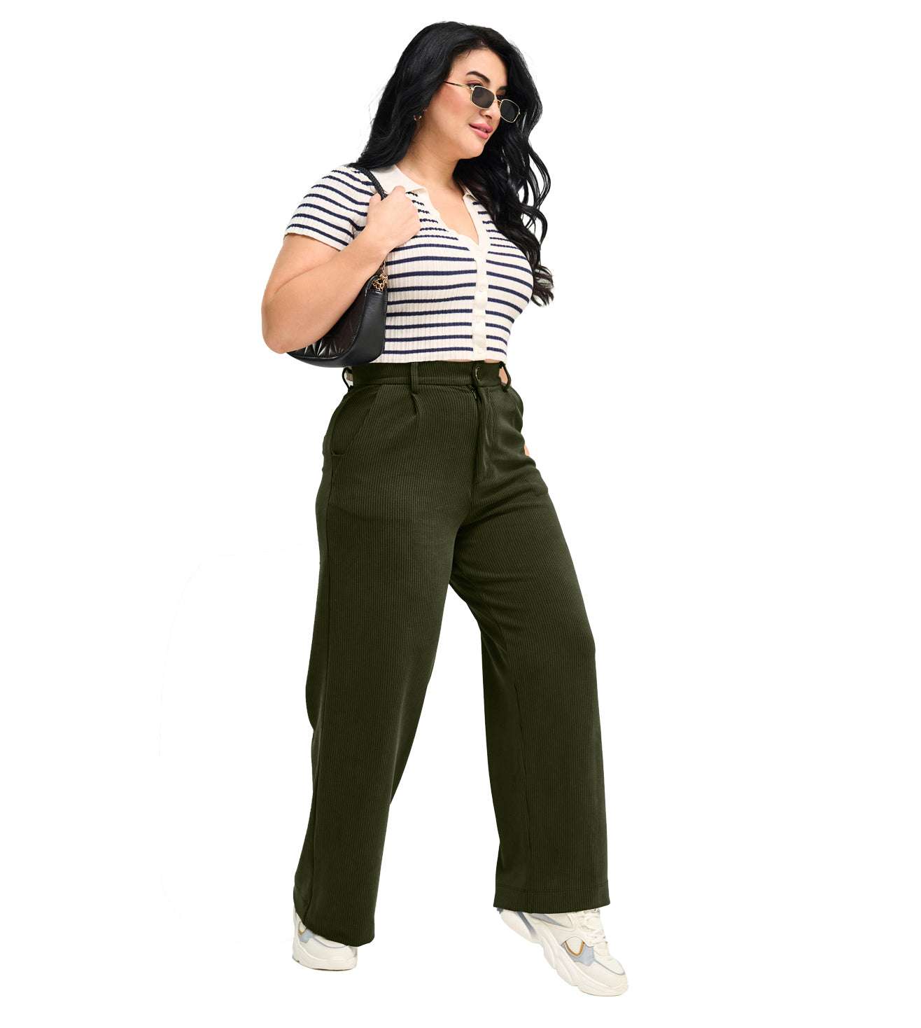 Modal Ribbed Formal Trousers - Marvel