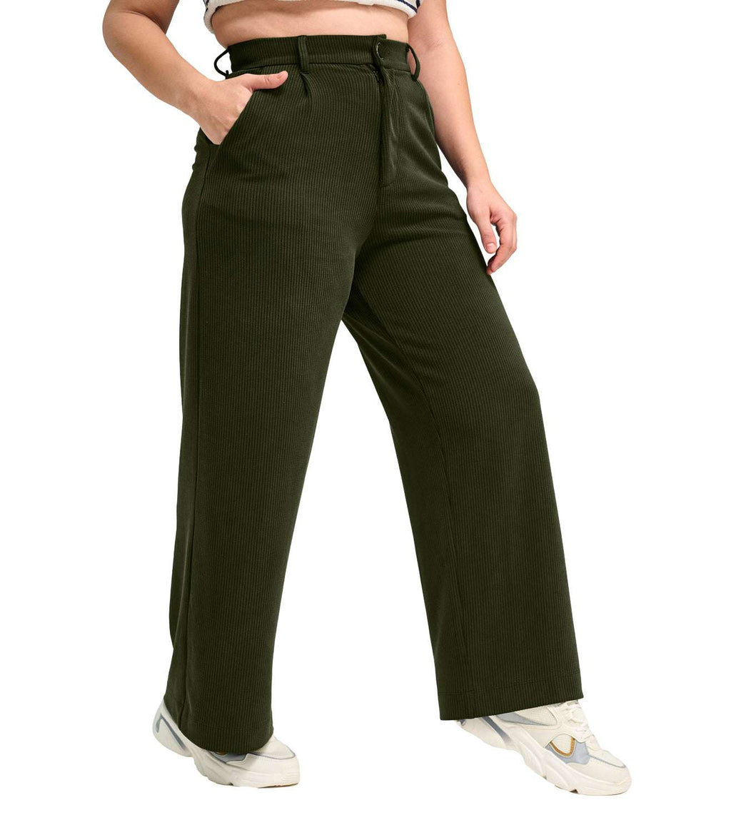 Modal Ribbed Formal Trousers - Marvel