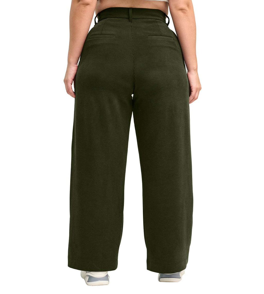 Modal Ribbed Formal Trousers - Marvel