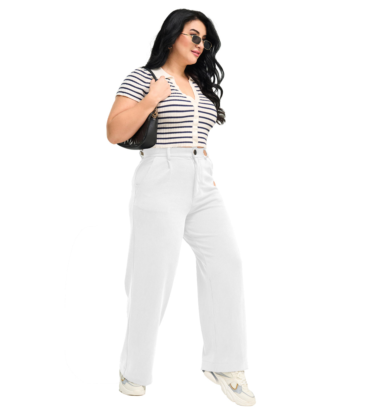 Modal Ribbed Formal Trousers - Marvel