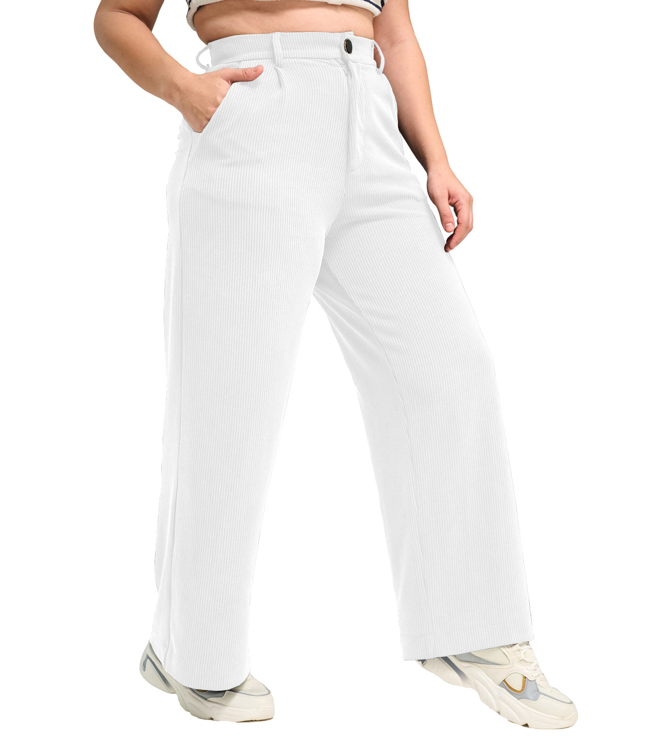 Modal Ribbed Formal Trousers - Marvel