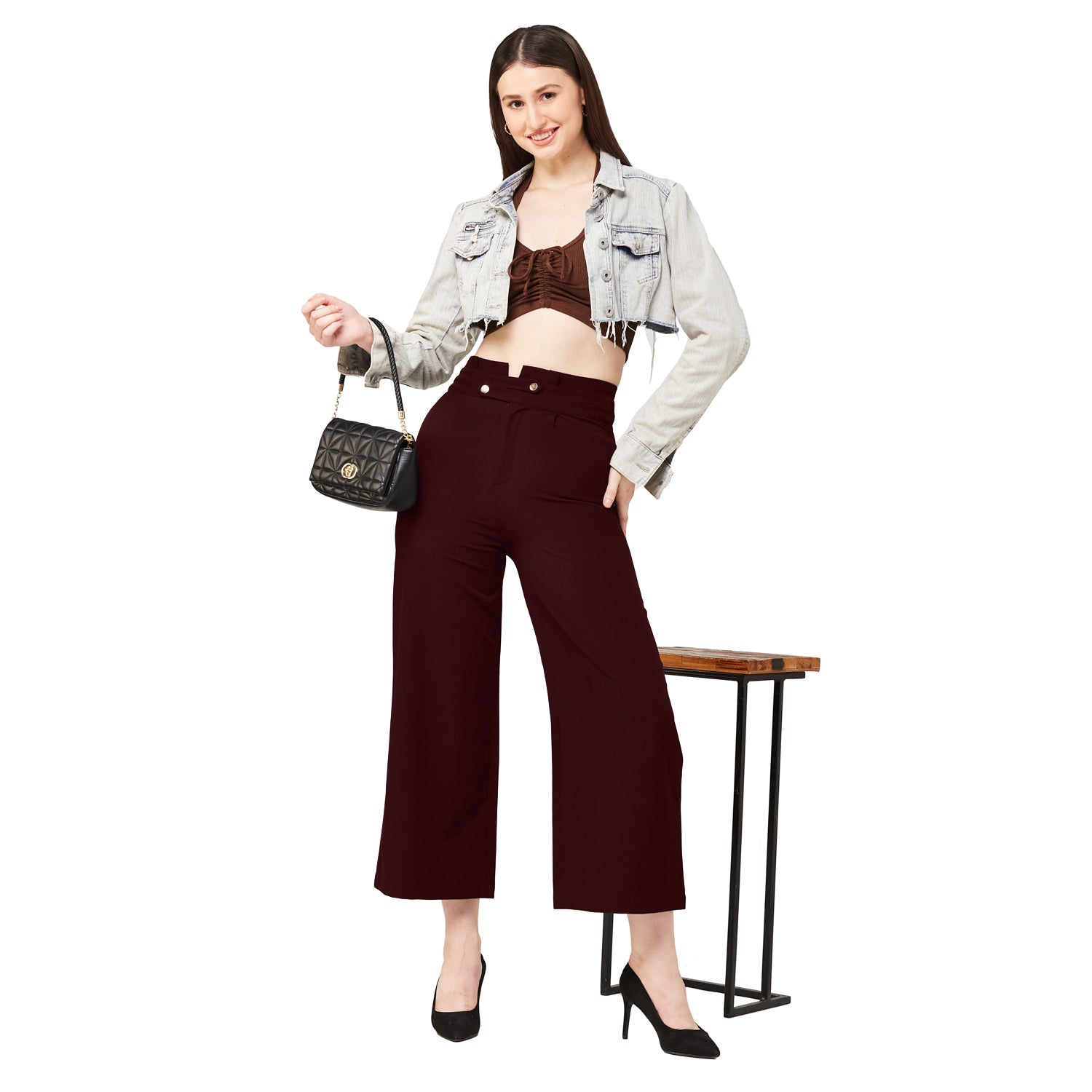 Polyester Spandex Formal Comfort Culottes - Marvel
