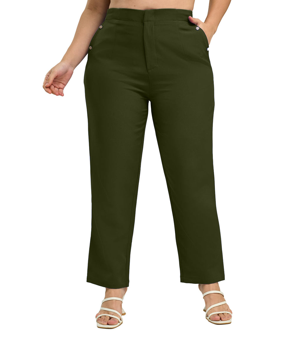Polyester Spandex Smart Trousers - Marvel