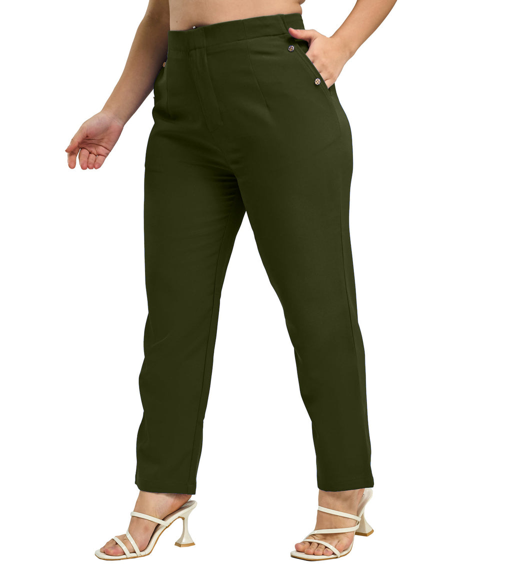 Polyester Spandex Smart Trousers - Marvel