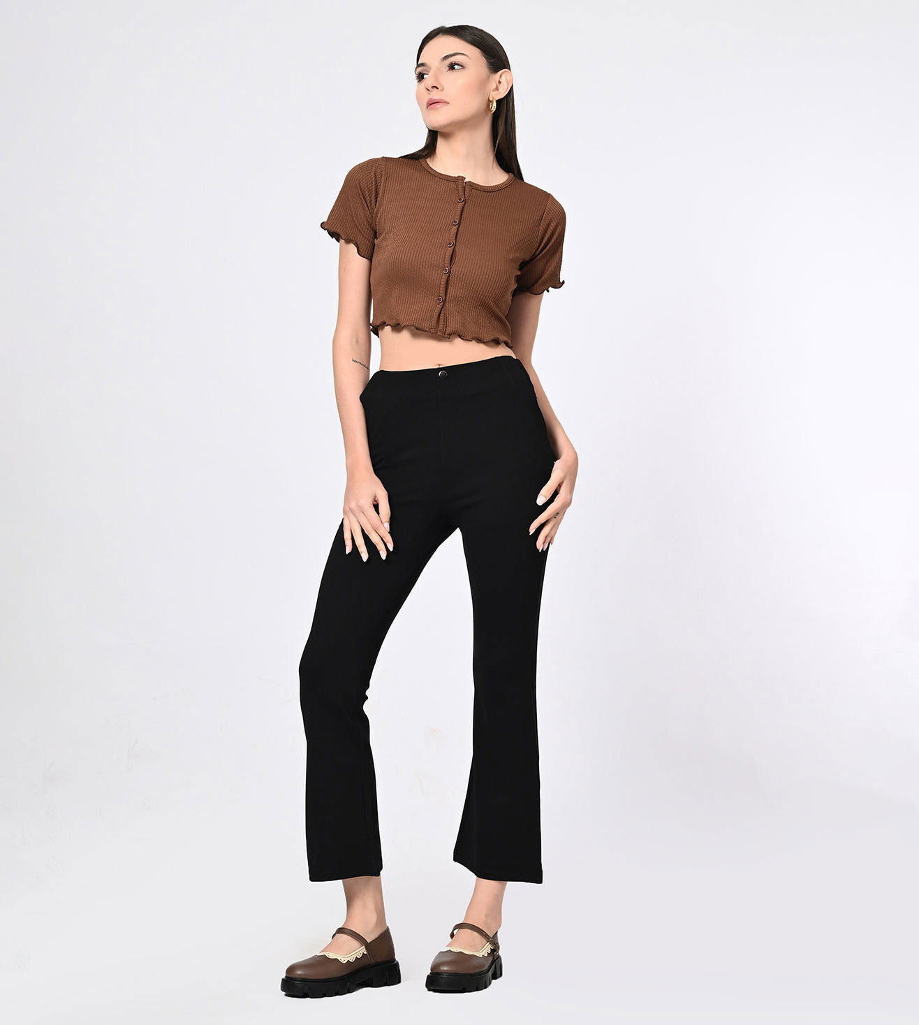 Ponty Roma Bell Bottom High Waisted Pants - Marvel