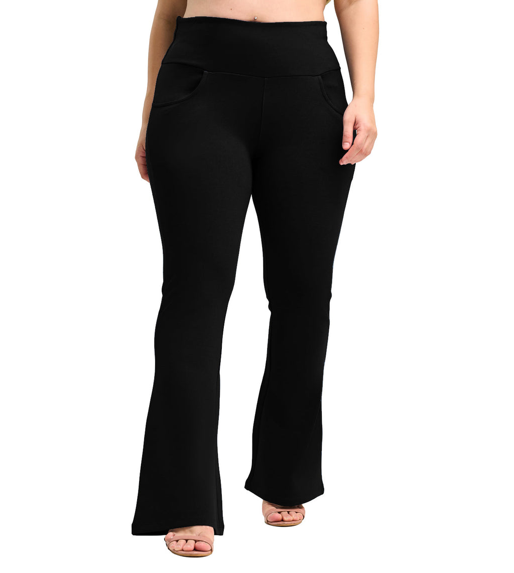 Black Ponty Roma Flared Pull-On Pants
