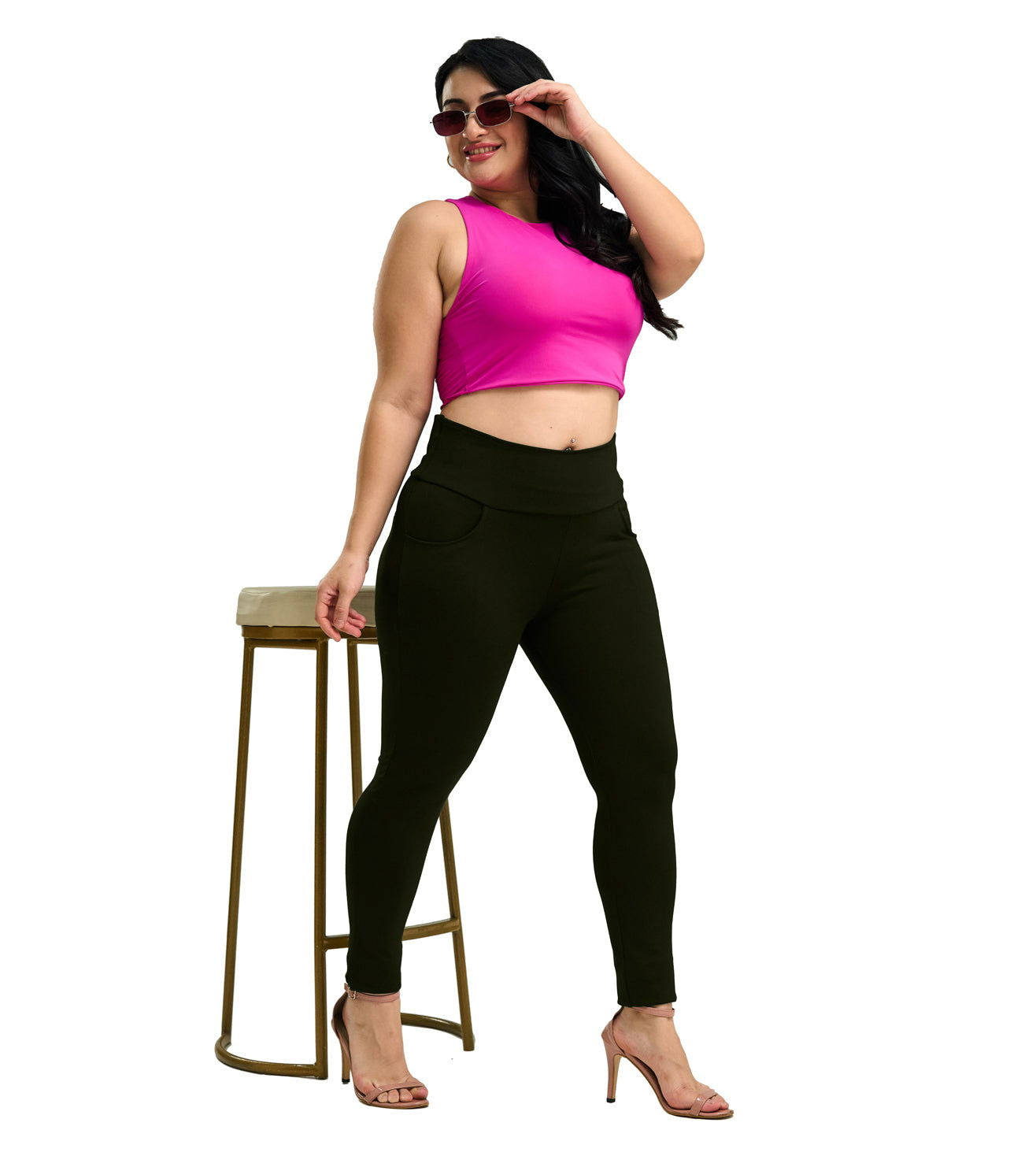 Olive Ponte Roma High-Rise Jeggings