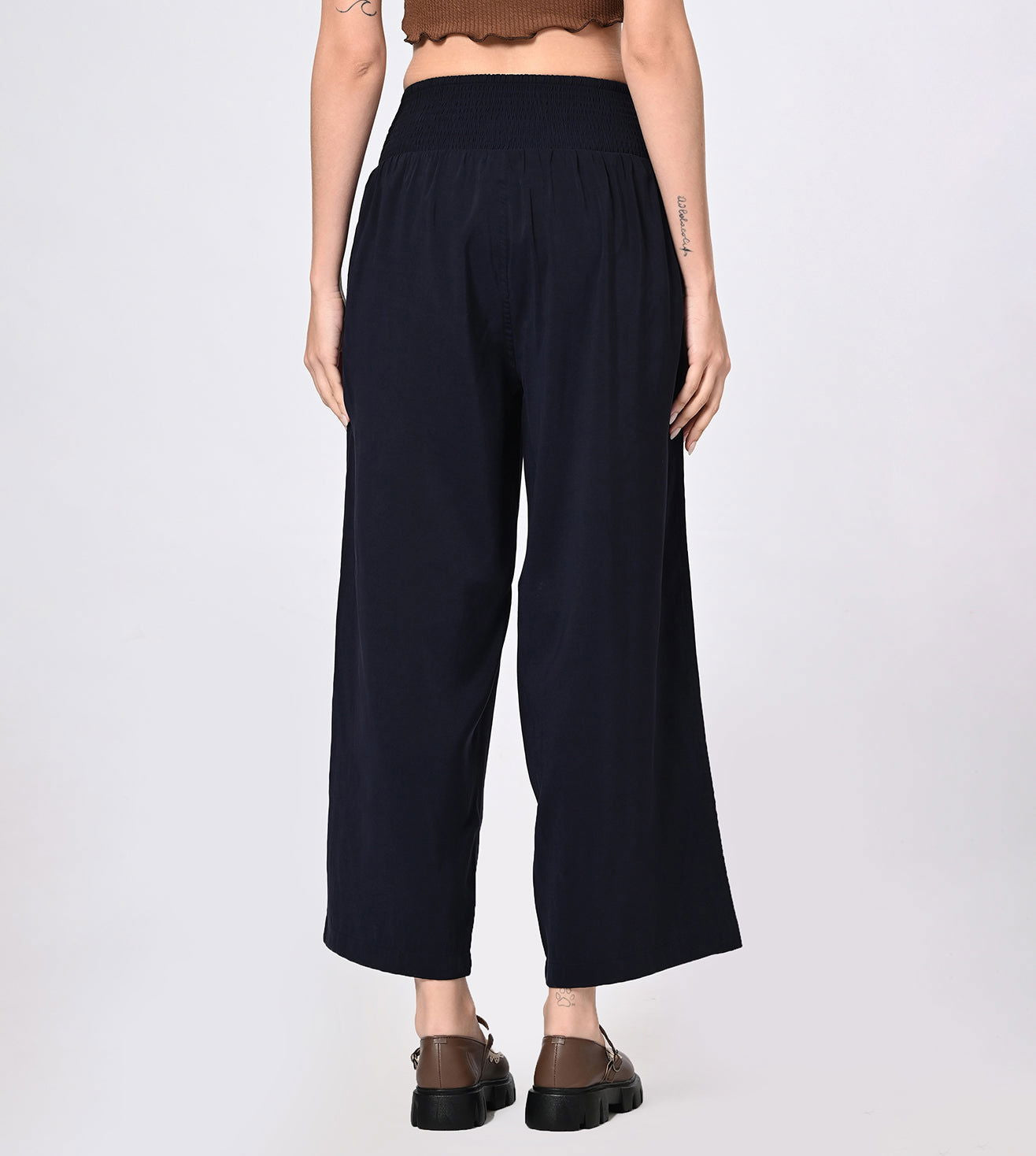 Rayon High Waisted Bell Bottom Trousers - Marvel
