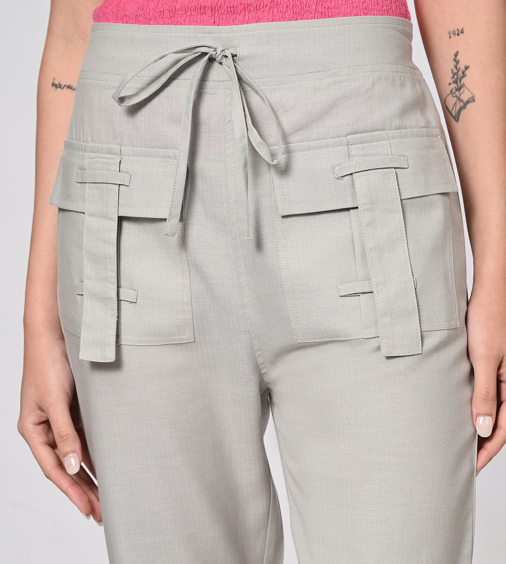 Rayon High Waisted Casual Pants - Marvel